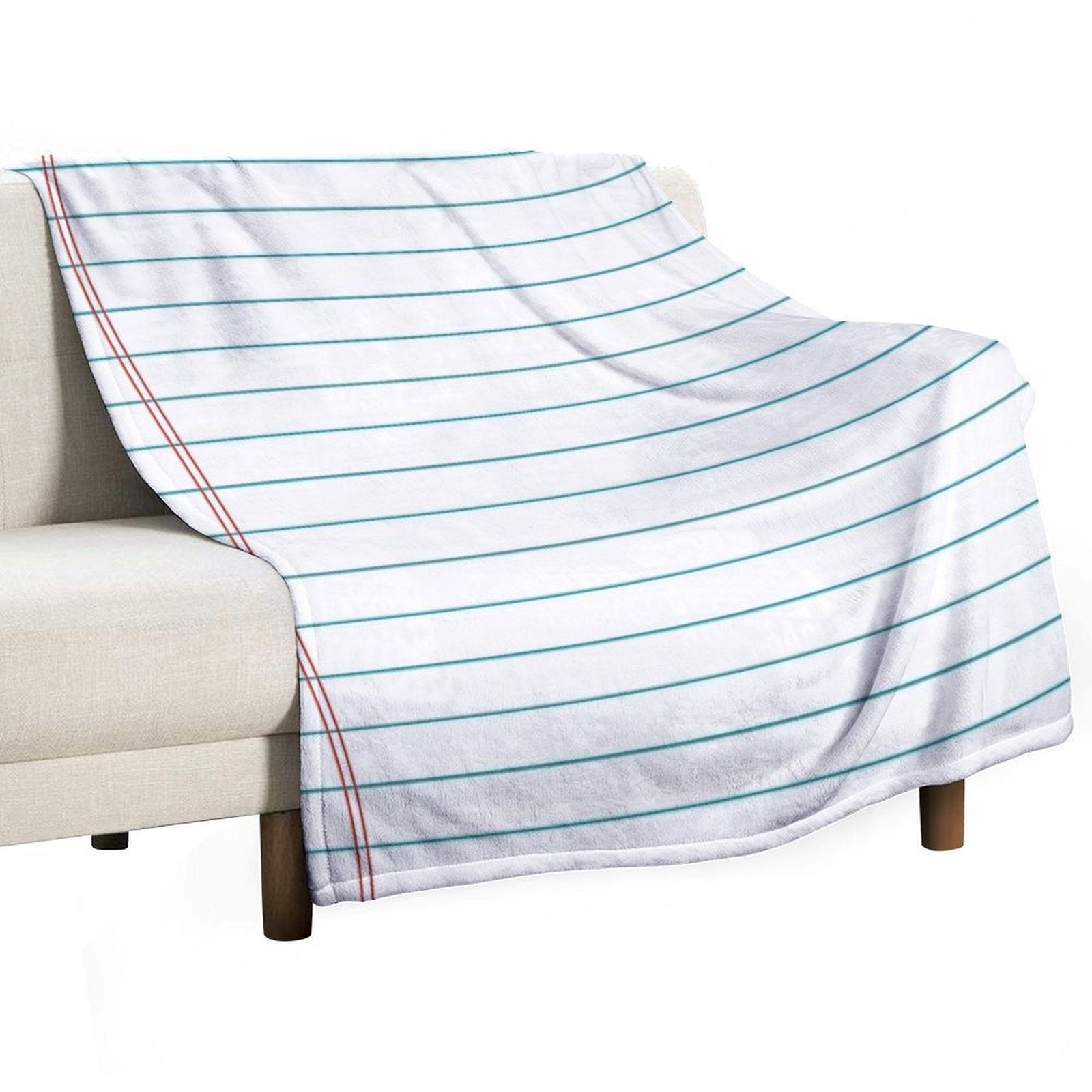Vintage Lined Notebook Paper Compact Throw Blanket