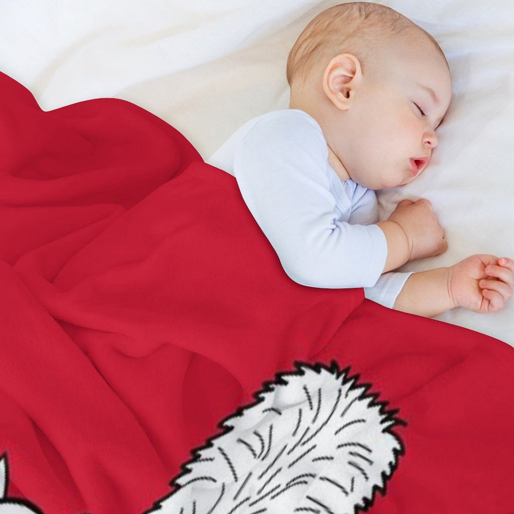 Cute Oberlin White Squirrel Sustainable Throw Blanket