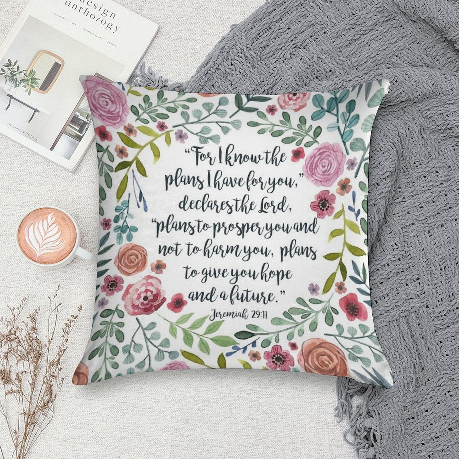 Jeremiah 2911 Soft Fade-Resistant Throw Pillow