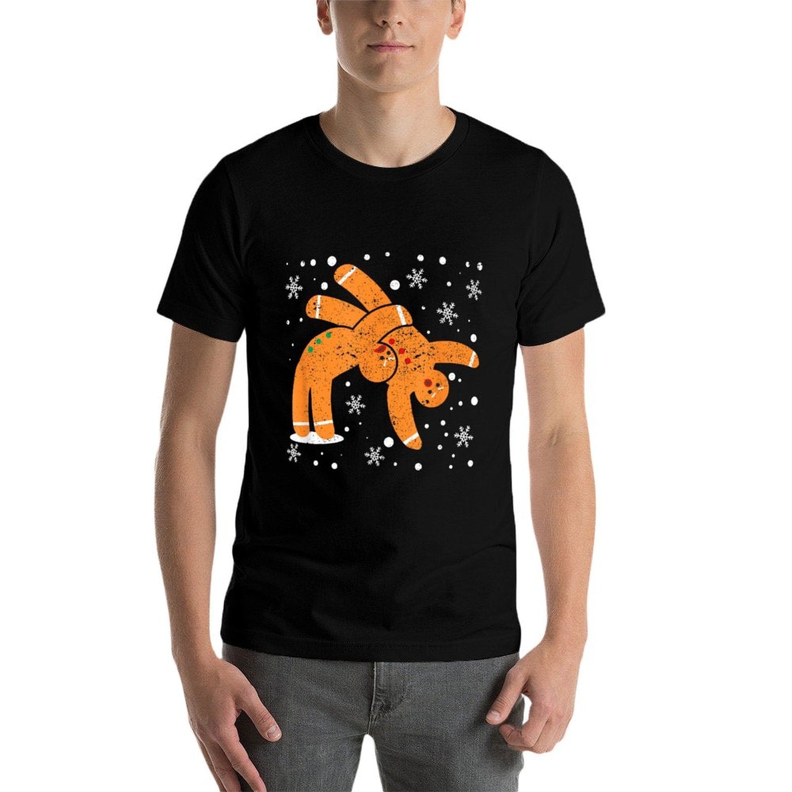 Gingerbread Man Cookies Christmas Funny Fighting Wrestling  Breathable T-Shirt