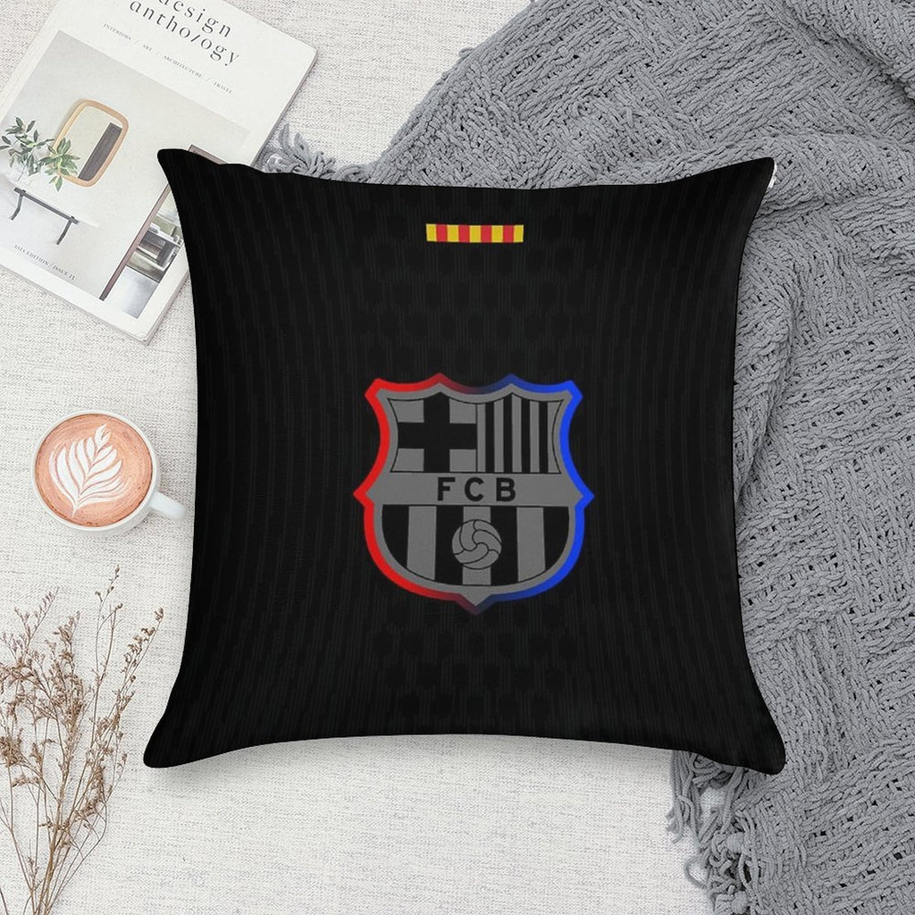 Barca Away 2024-25 Black Soft Durable Construction Throw Pillow