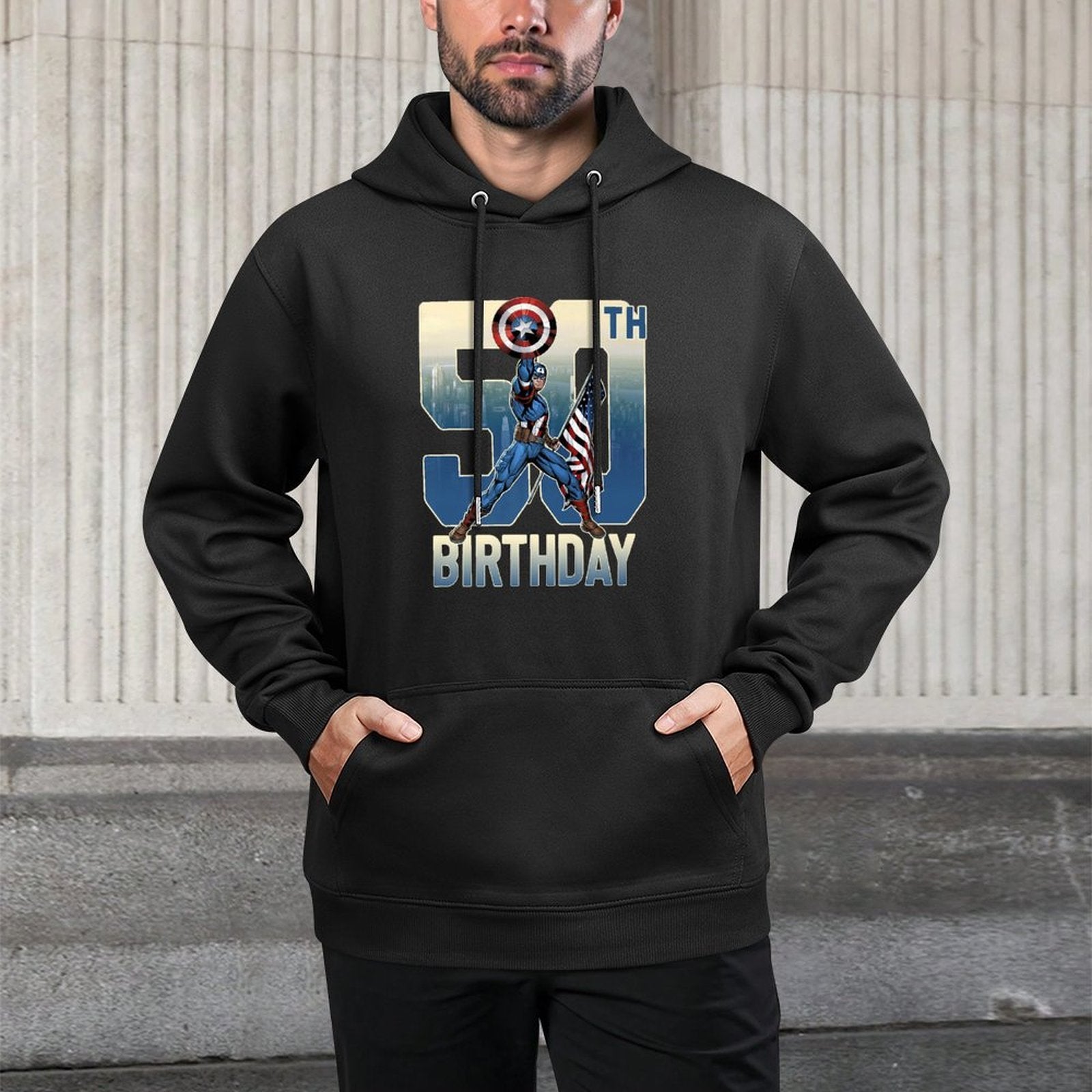 Marvel Captain America 50th Birthday Premium Premium Pilling-Resistant Hoodie