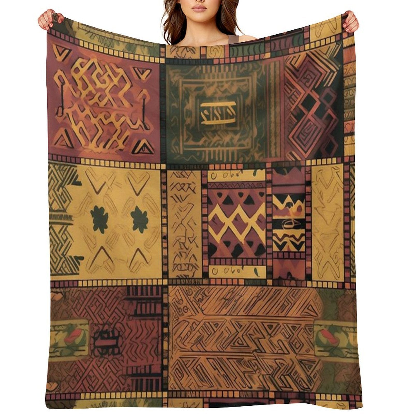 Ethnic Pattern. Geometry. Comfort Throw Blanket