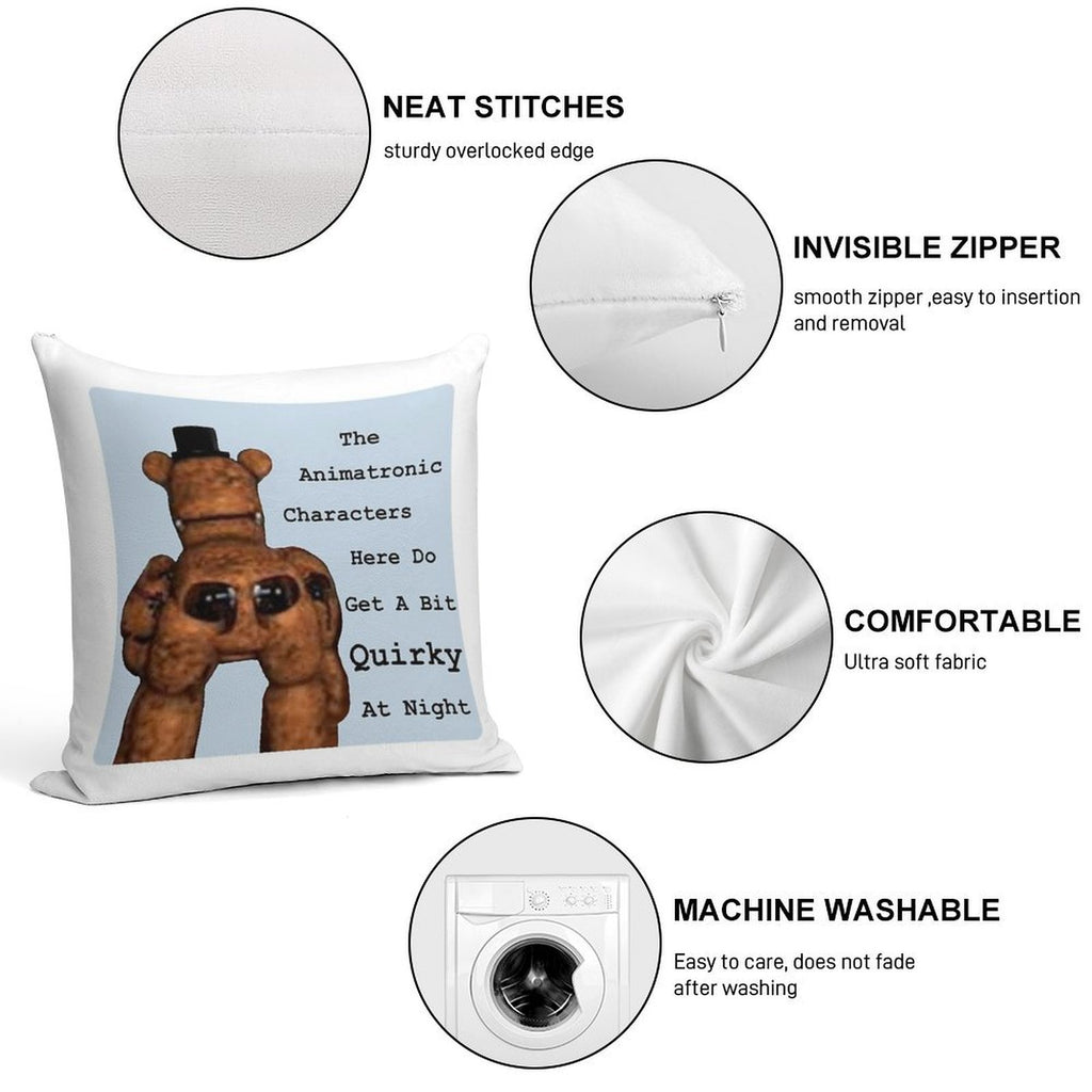 Quirky Animatronics Soft Skin-Friendly Throw Pillow