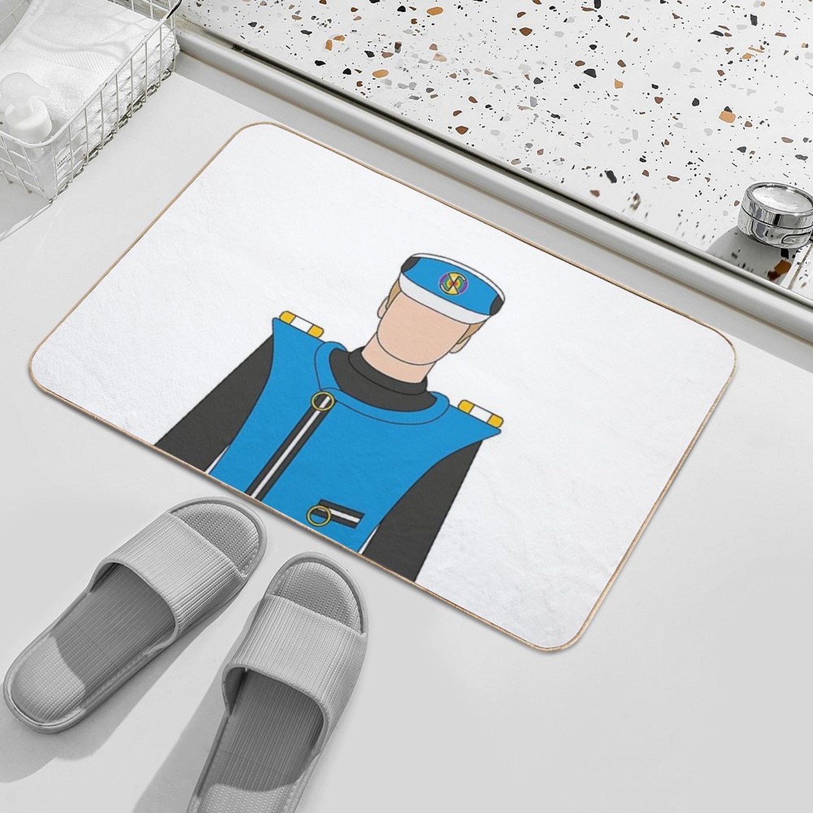 Captain Blue Icon  Dirt-Trapping Bath Mat