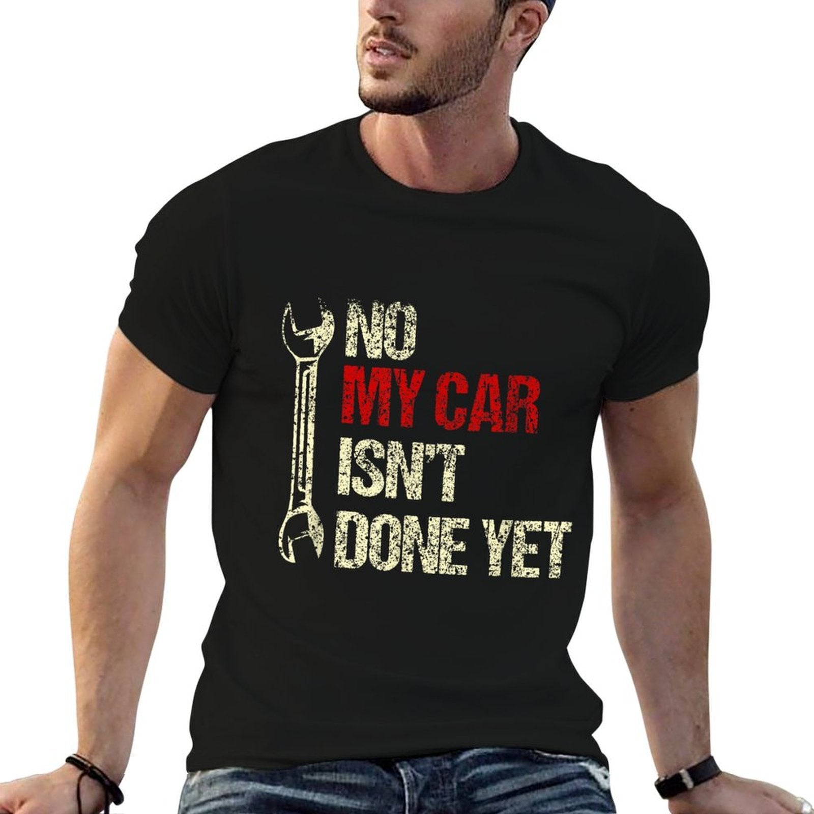 No My Car Isnt Done Yet Tools Mechanic Garage Hobby  Breathable T-Shirt