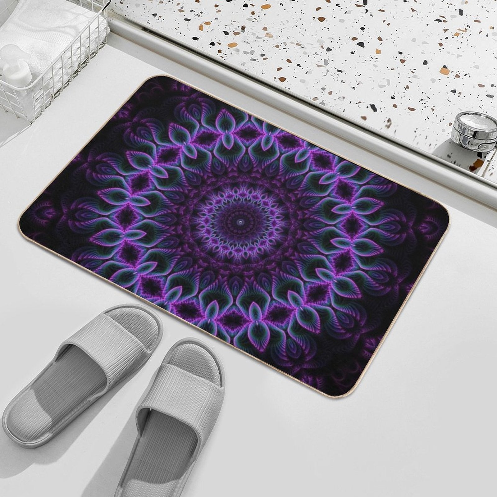 Silence In An Infinite Moment  Slip-Resistant Bath Mat