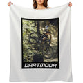 Cyclist Jumping with His Dartmoor Bikes Travel-friendly Throw Blanket