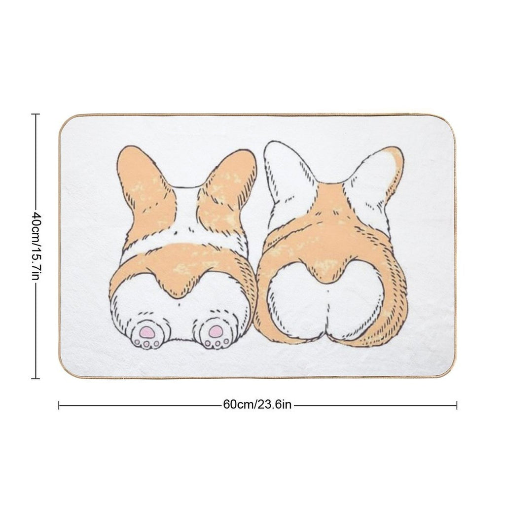 Couple of Corgis  Multi-Purpose Bath Mat