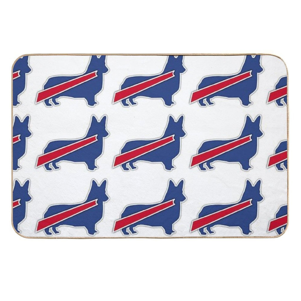 Buffalo Bills Corgi  Rapid-Drying Bath Mat