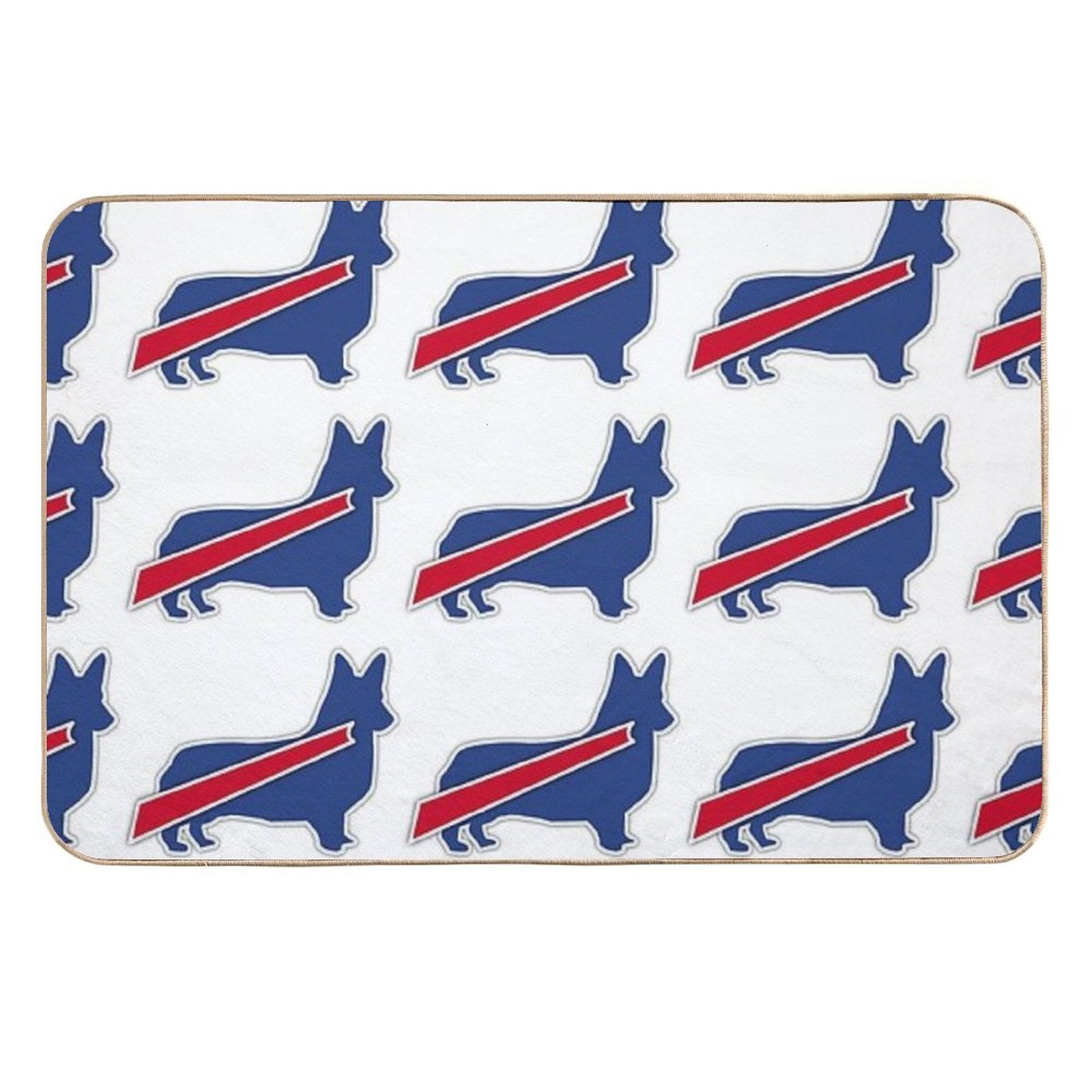 Buffalo Bills Corgi  Rapid-Drying Bath Mat