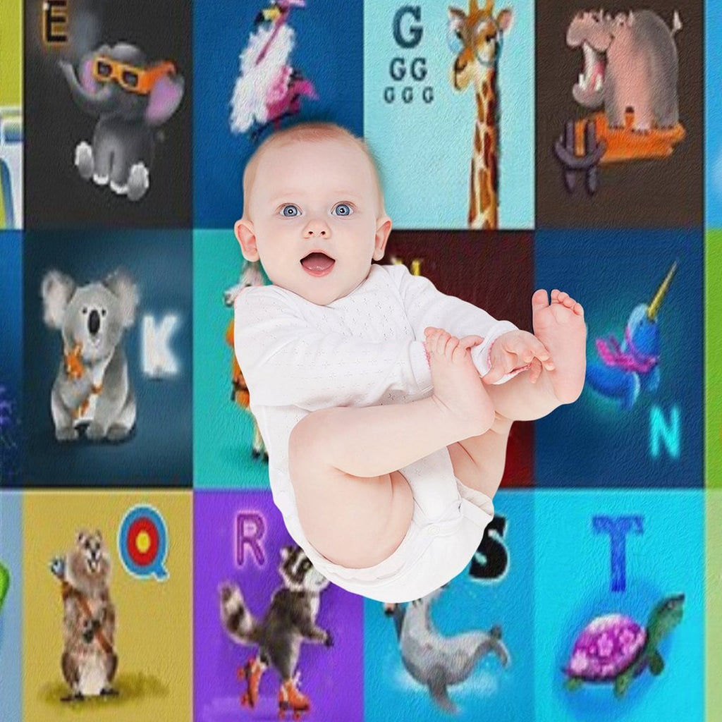 Animal Alphabet Eco-conscious Throw Blanket