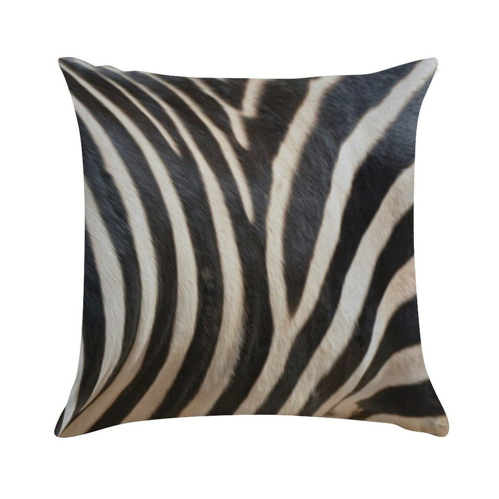 Zebra Soft Short Plush Fabric Throw Pillow