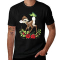 Womens Bambi - Bambi Botanical Butterfly  Rolled Sleeves T-Shirt