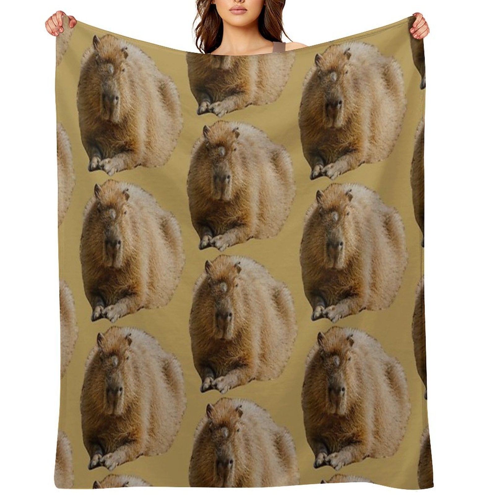 Capybara Dozing in The Sunshine Comfort Throw Blanket