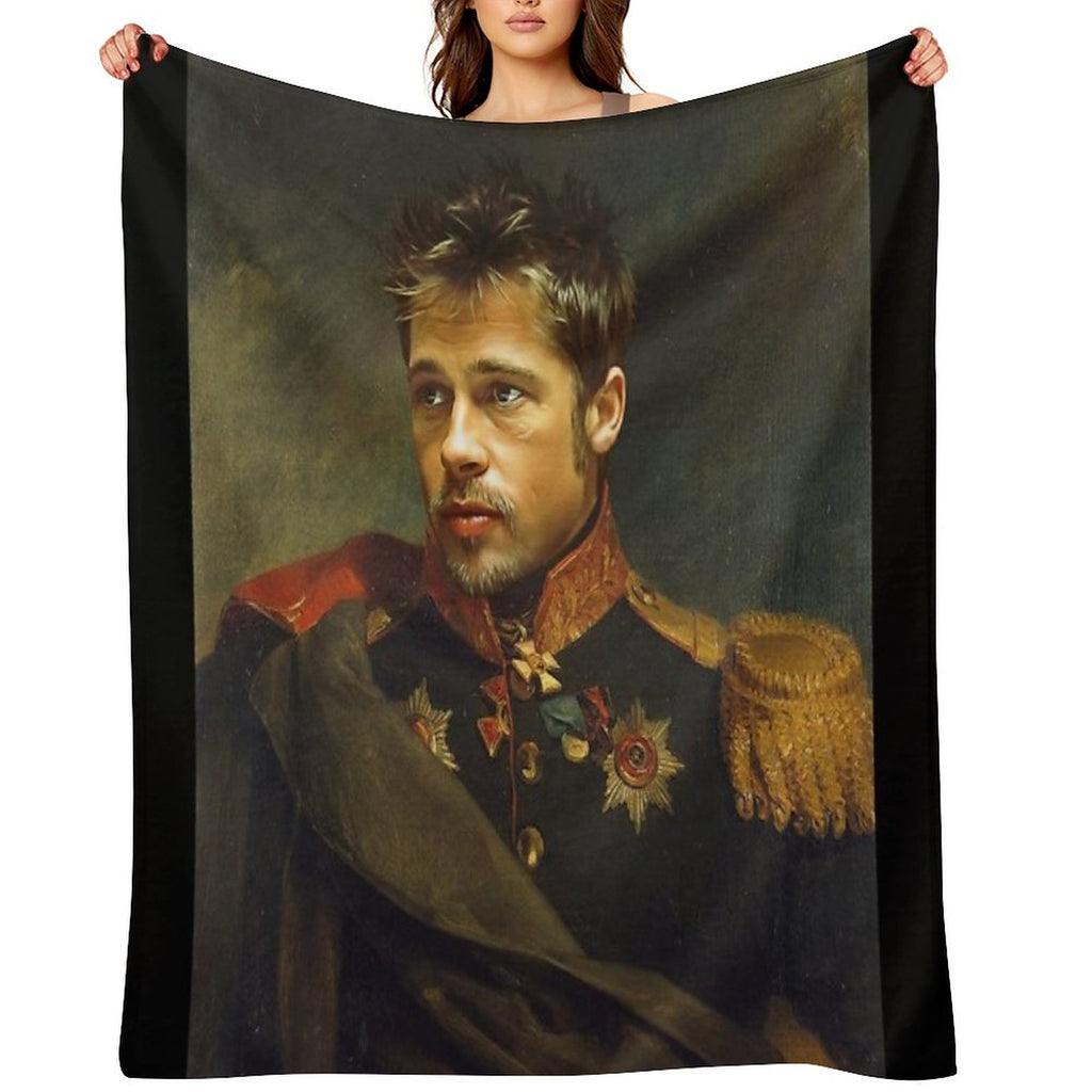 Brad Pitt - Replaceface Versatility Throw Blanket