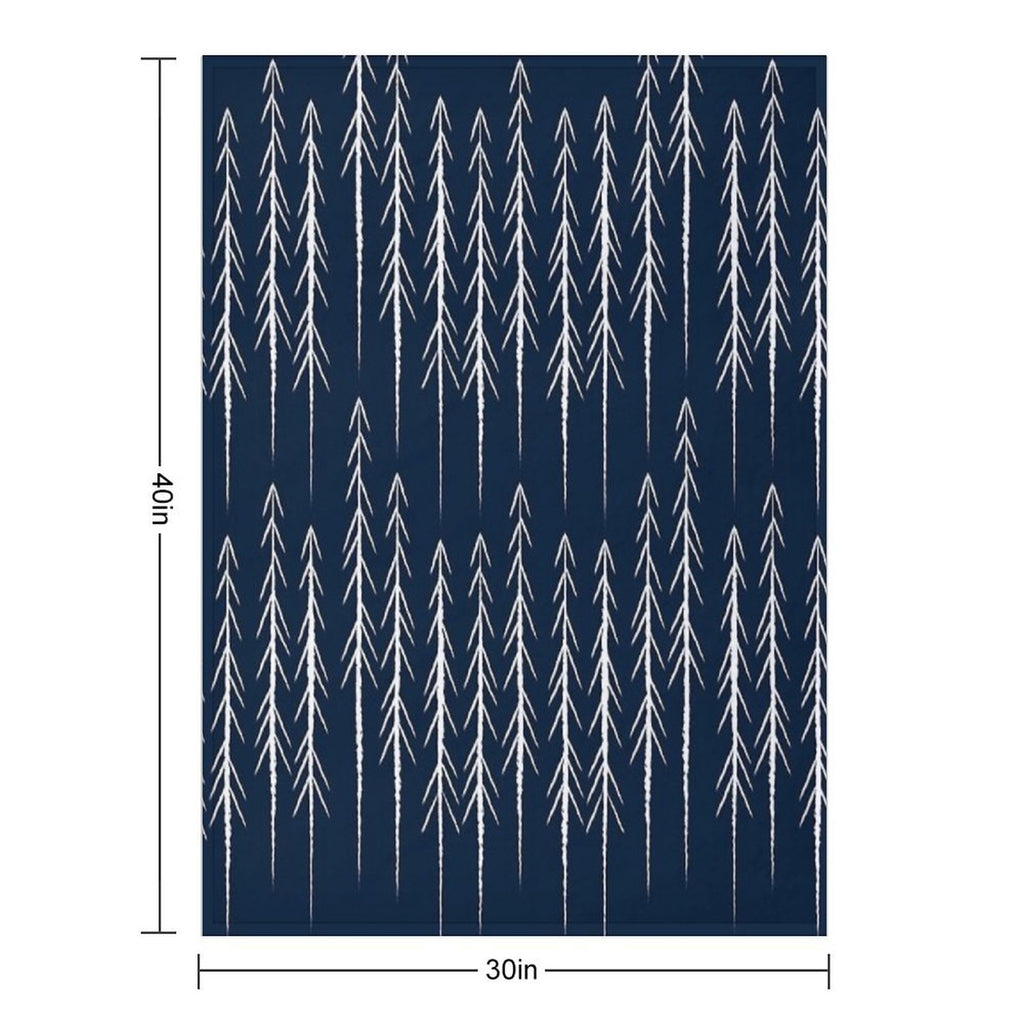 Pine Trees Machine-washable Throw Blanket