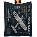 F4U Corsair Easy Care Throw Blanket