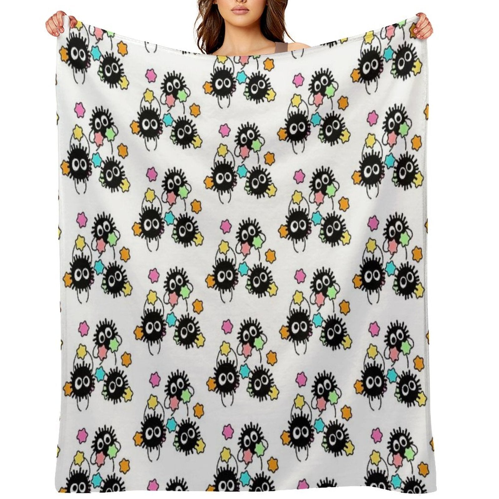 Happy Soot Sprites Shrink-resistant Throw Blanket