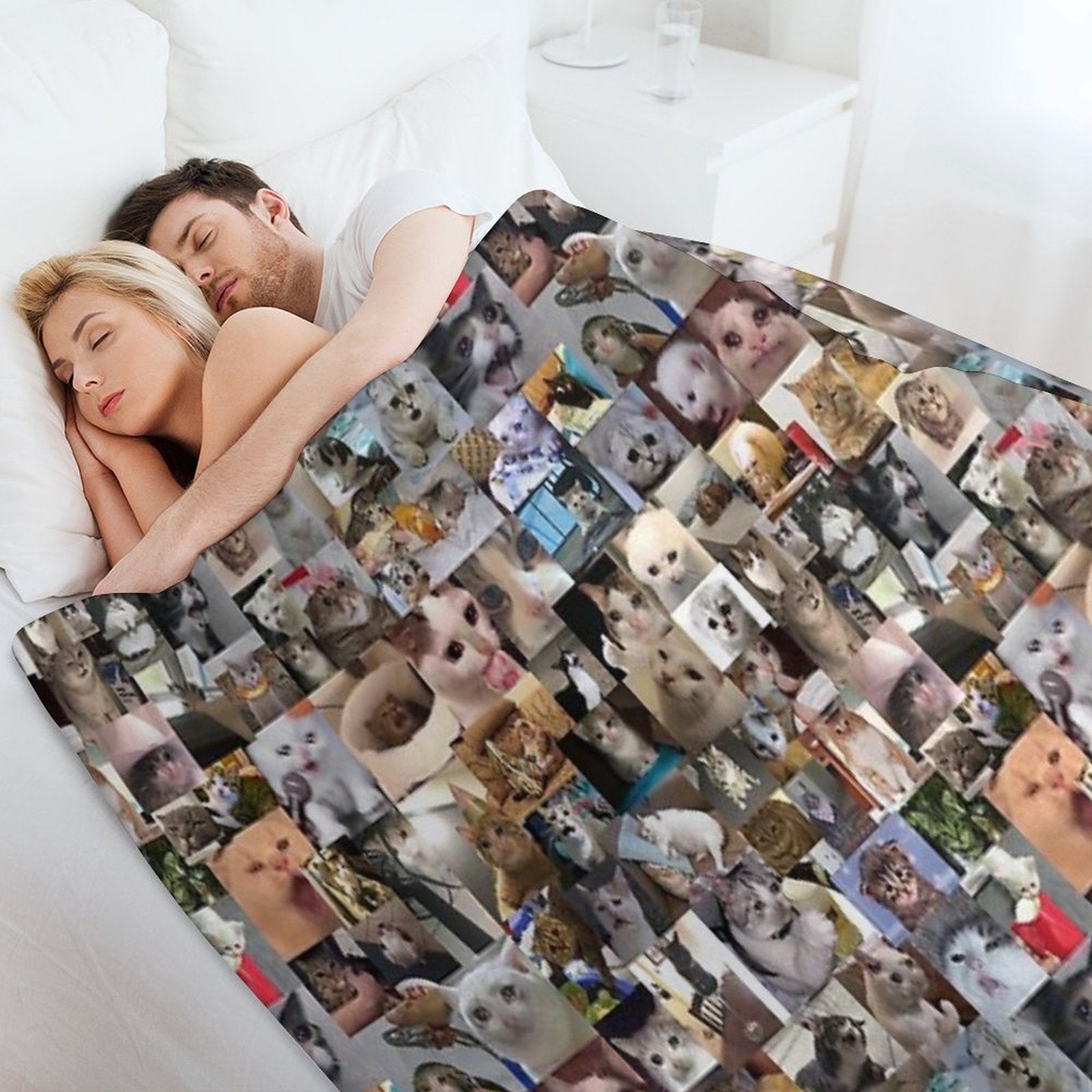 Ultimate Sad Cats (4K) Sustainable Throw Blanket
