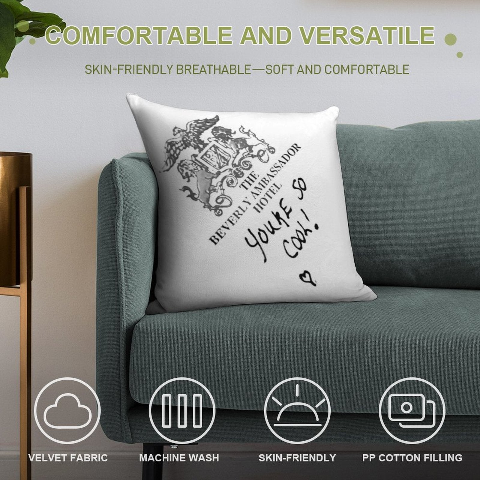 You're So Cool! Soft Skin-Friendly Throw Pillow