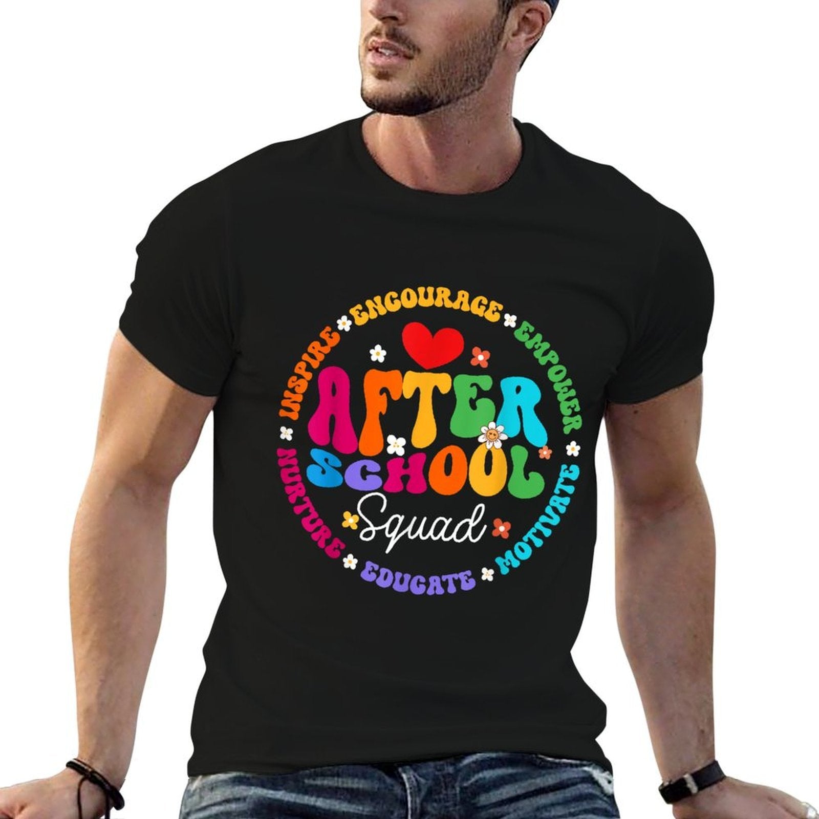 Groovy After School Squad After School Program Staff  Stretchy T-Shirt