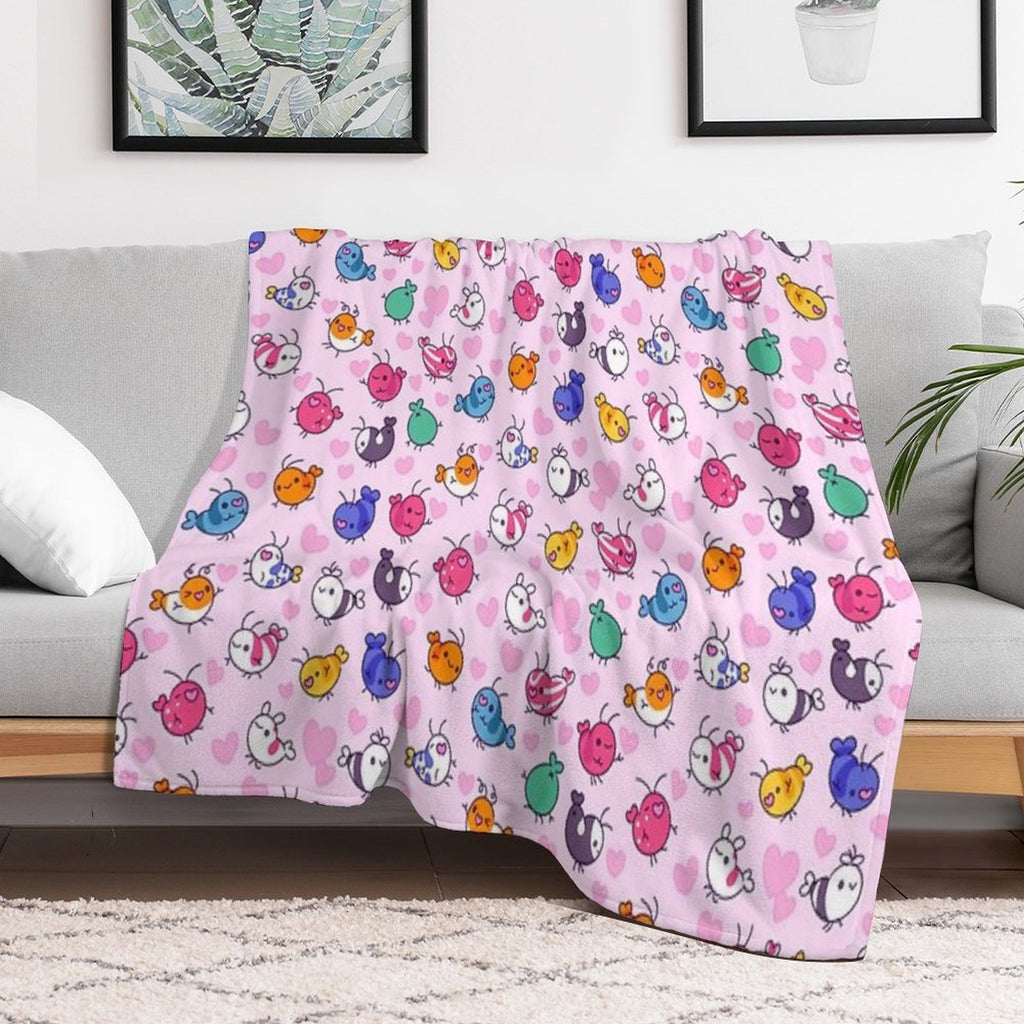 Shrimp Is Love Eco-conscious Throw Blanket