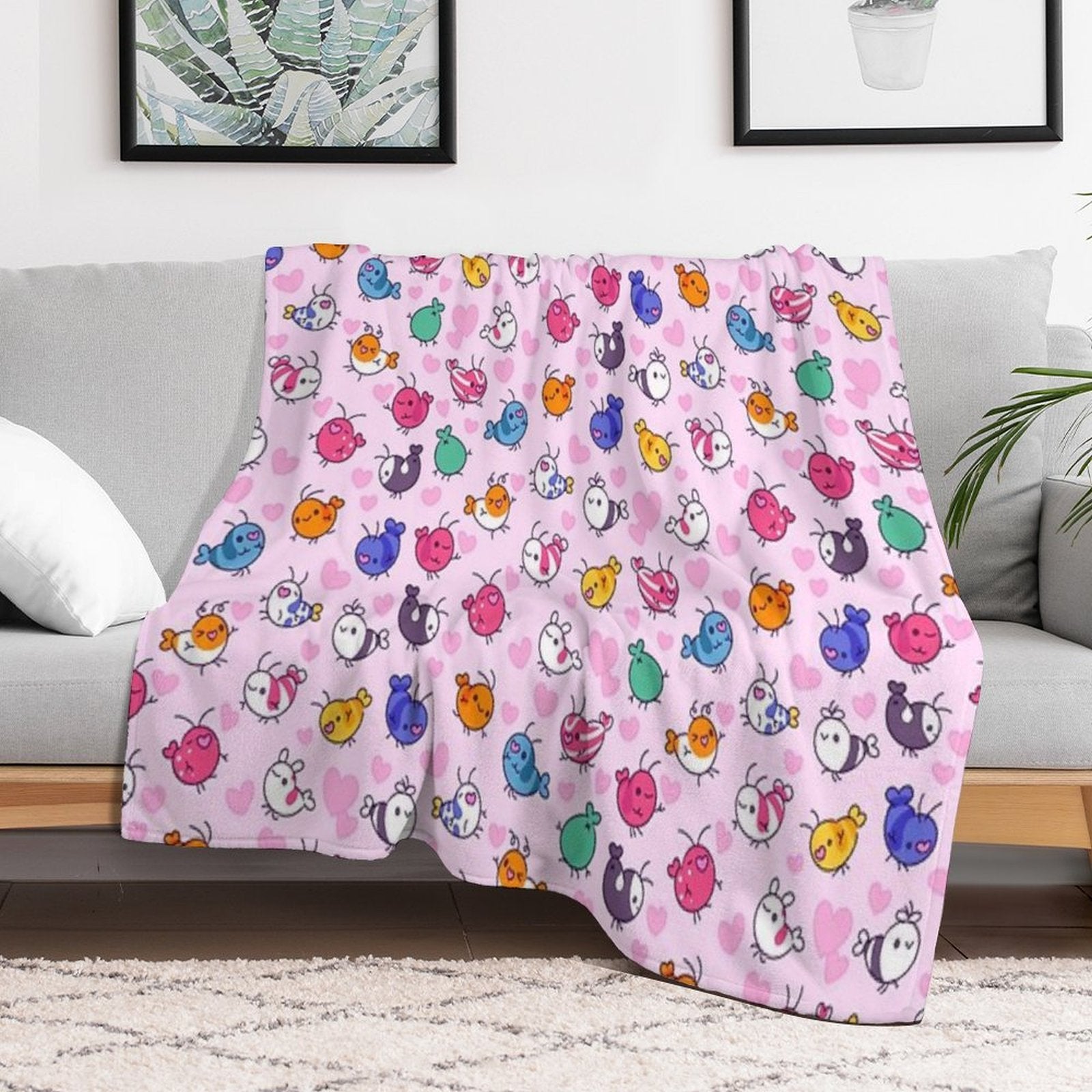 Shrimp Is Love Eco-conscious Throw Blanket