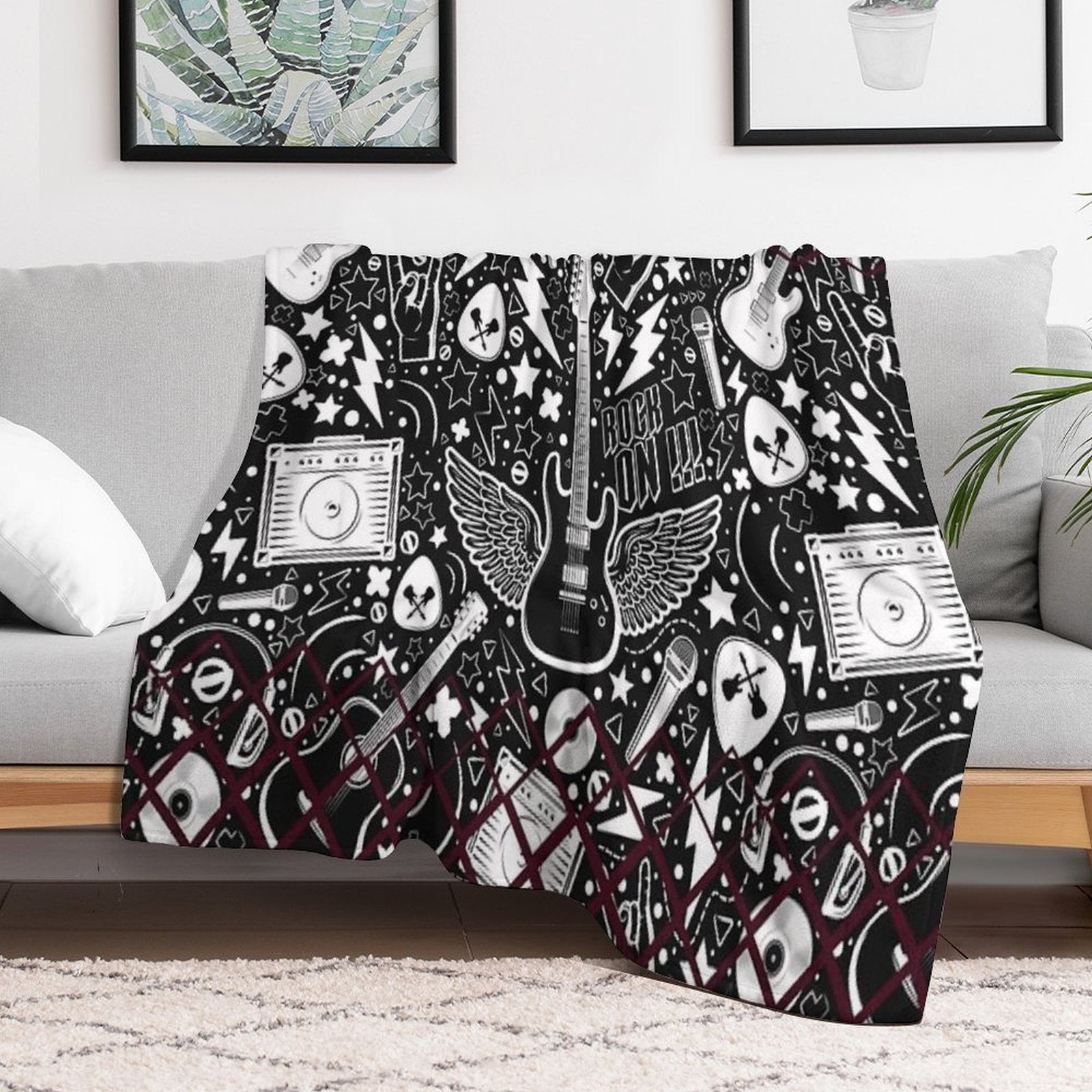 Rock Stampade Multi-functional Throw Blanket