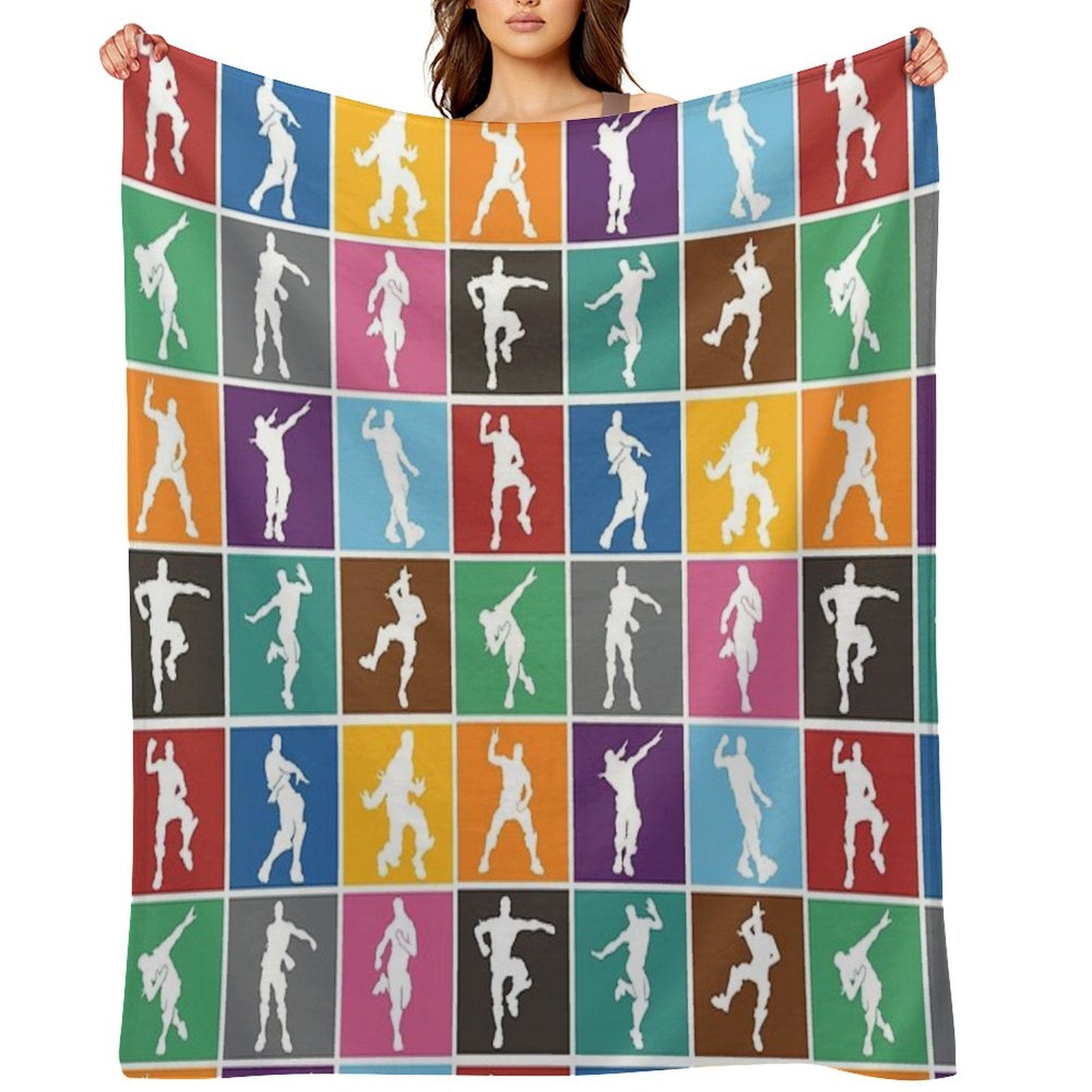Battle Royale Victory Dance Rainbow Lattice Funny Easy Care Throw Blanket