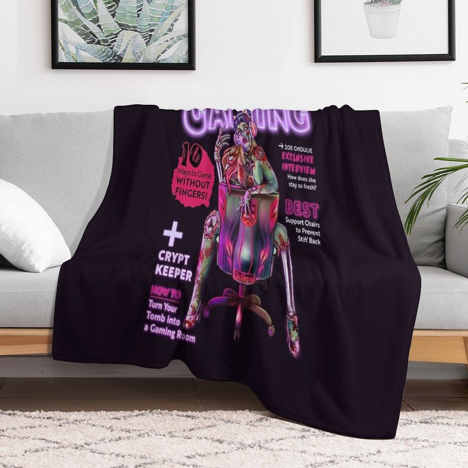 Ghoulish Gaming Comfort Throw Blanket