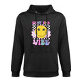 Eight Is A Vibe 8th Birthday Groovy Happy Face 8 Years Old Durable Construction Hoodie