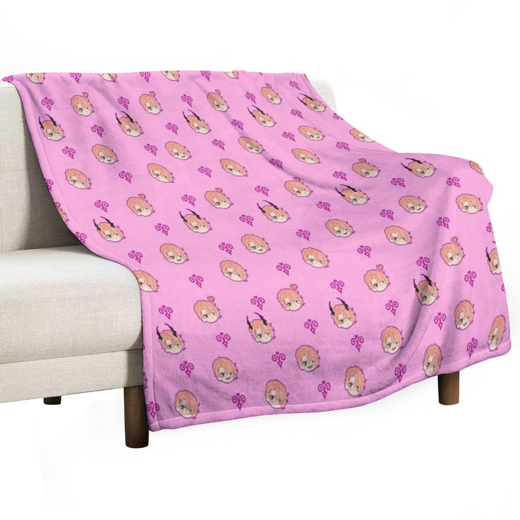 Obey Me - Asmo Pattern Travel-friendly Throw Blanket