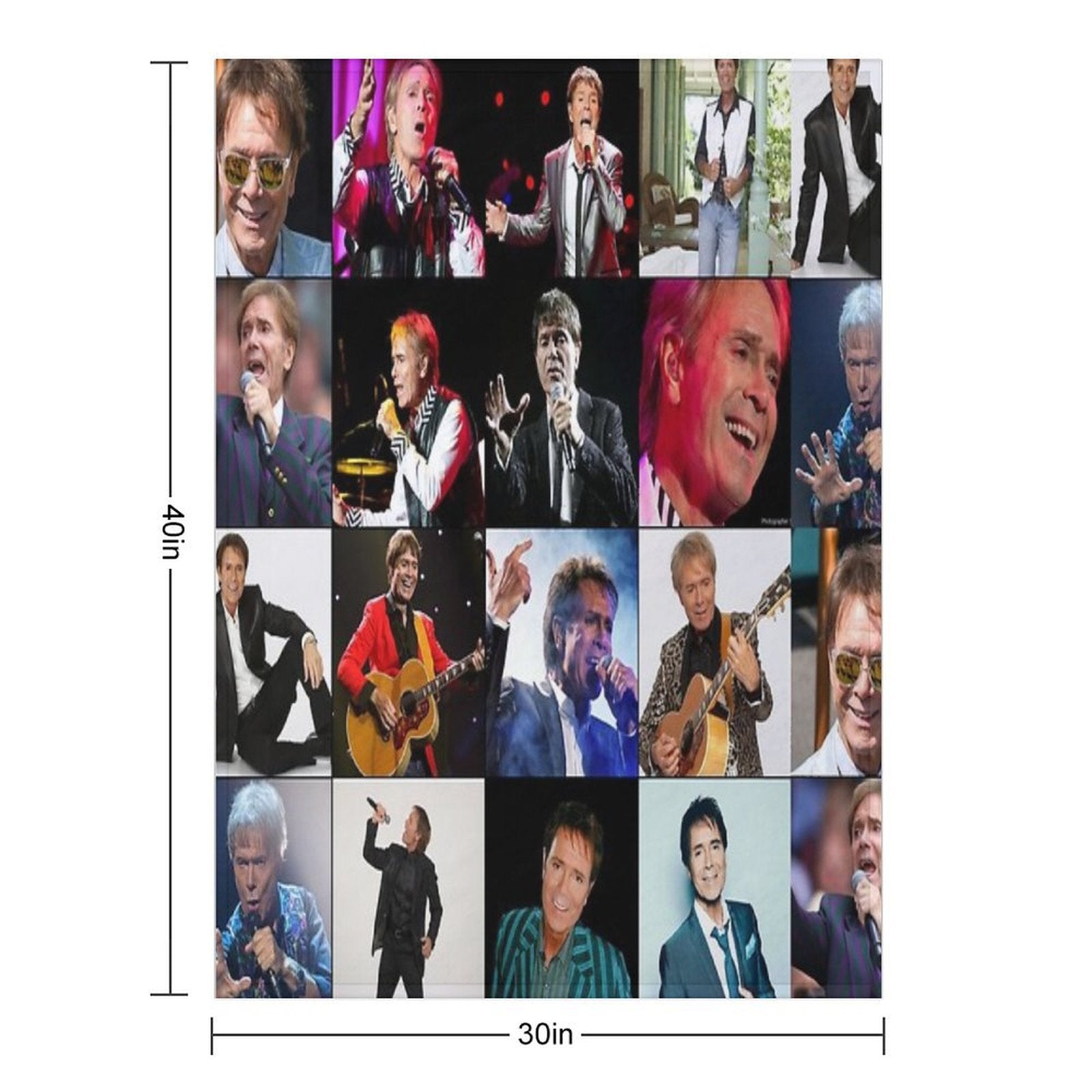 Cliff Richard Photo Collage Comfort Throw Blanket