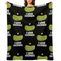 Cucumber - I Love Cucumber Travel-friendly Throw Blanket