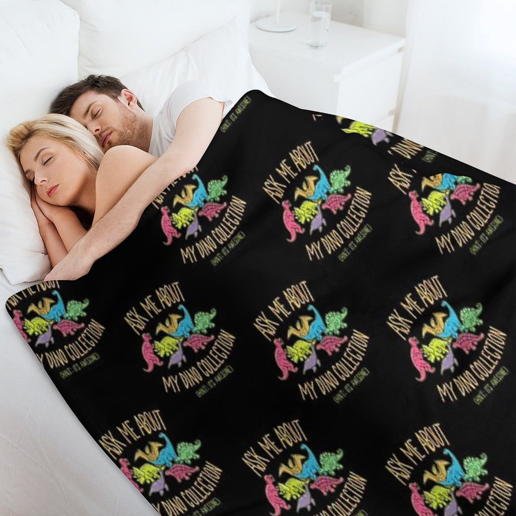 Dino Collection Travel-friendly Throw Blanket