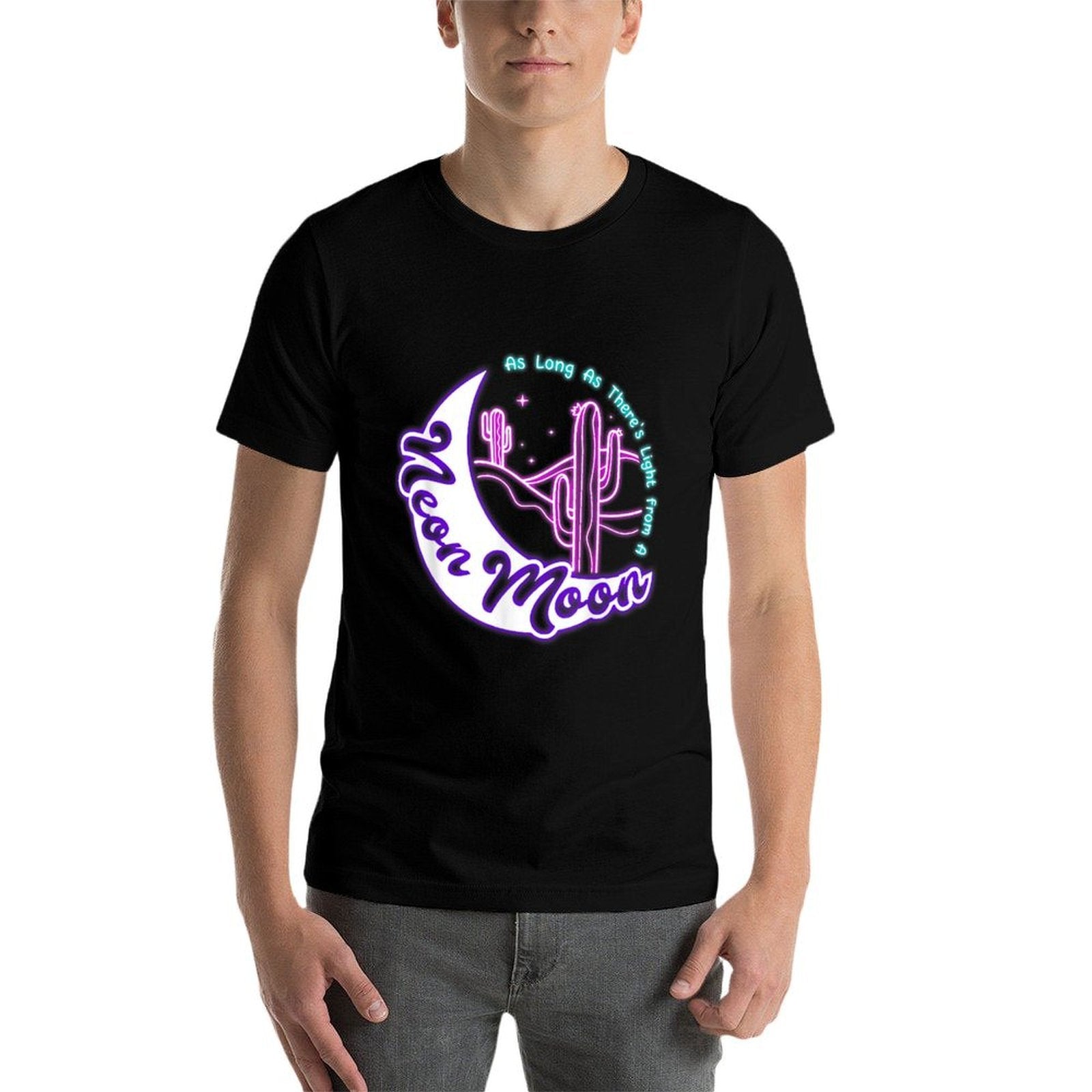 Vintage Cactus Sarcastic The Lights Love Lighting Neon Moons  Affordable Price T-Shirt