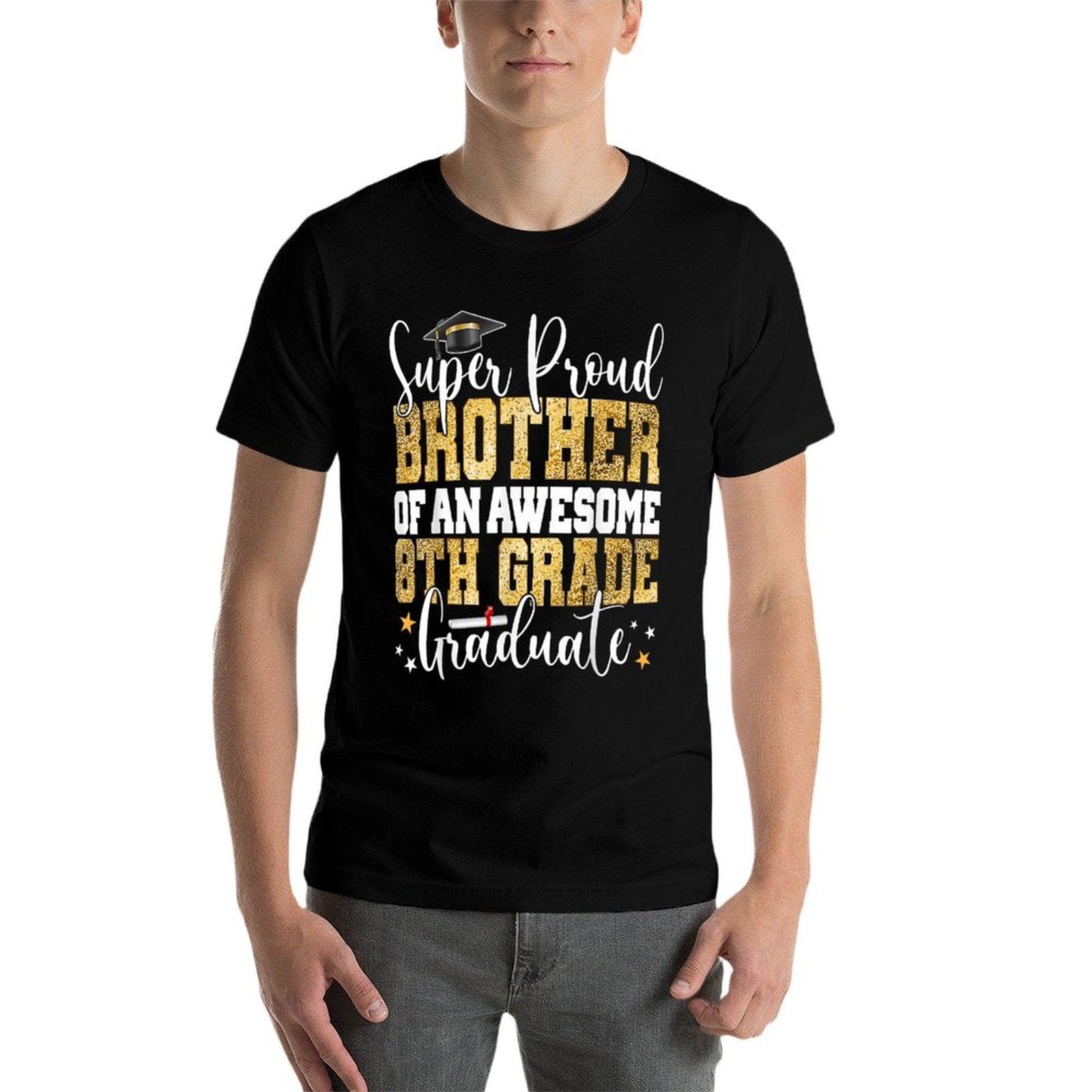 Super Proud BROTHER of An Awesome 8th Grade Graduate 2023  Tagless Design T-Shirt