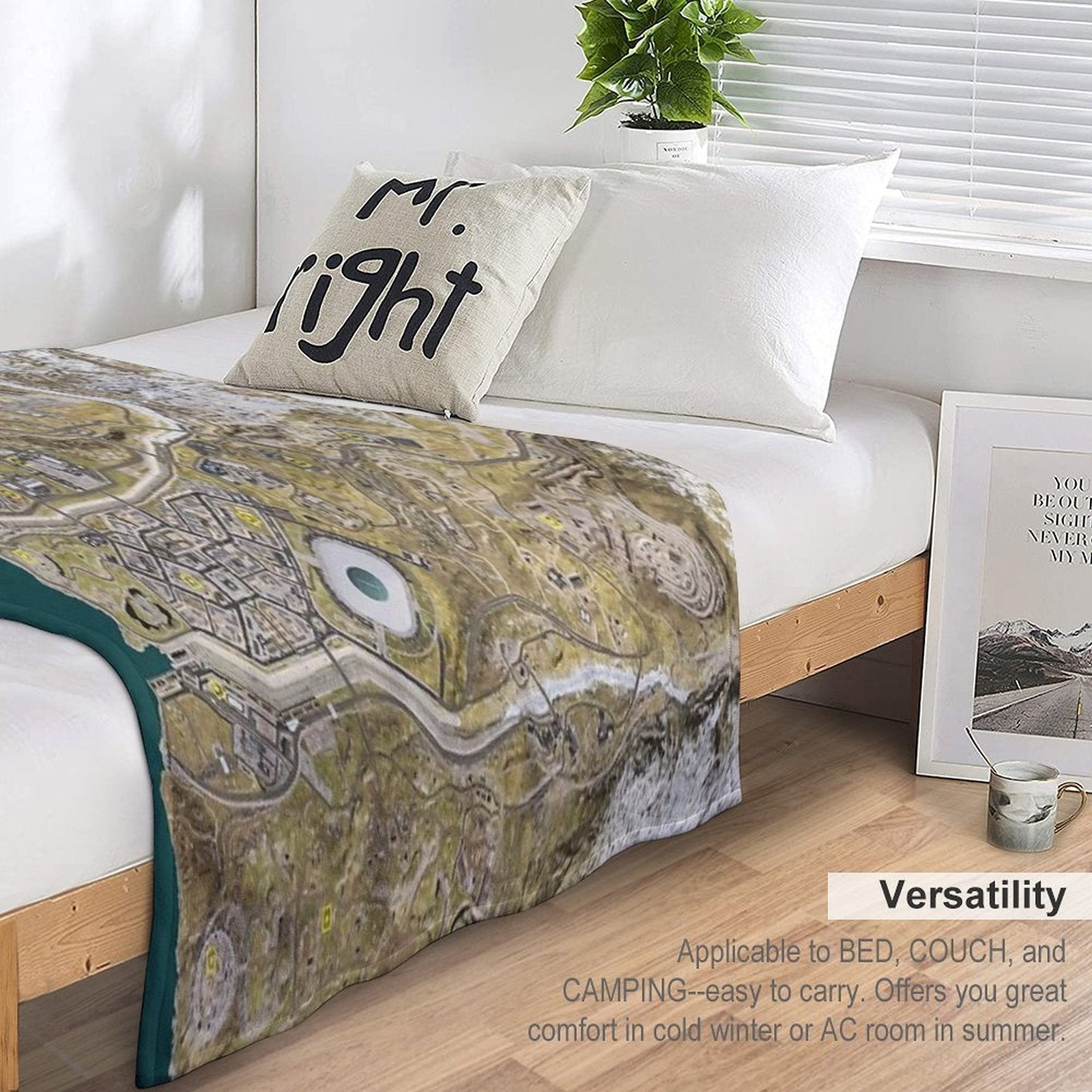 COD WARZONE MAP Plush Throw Blanket