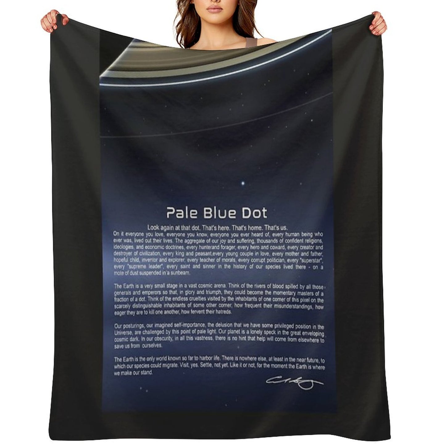 Pale Blue Dot - Carl Sagan Machine-washable Throw Blanket