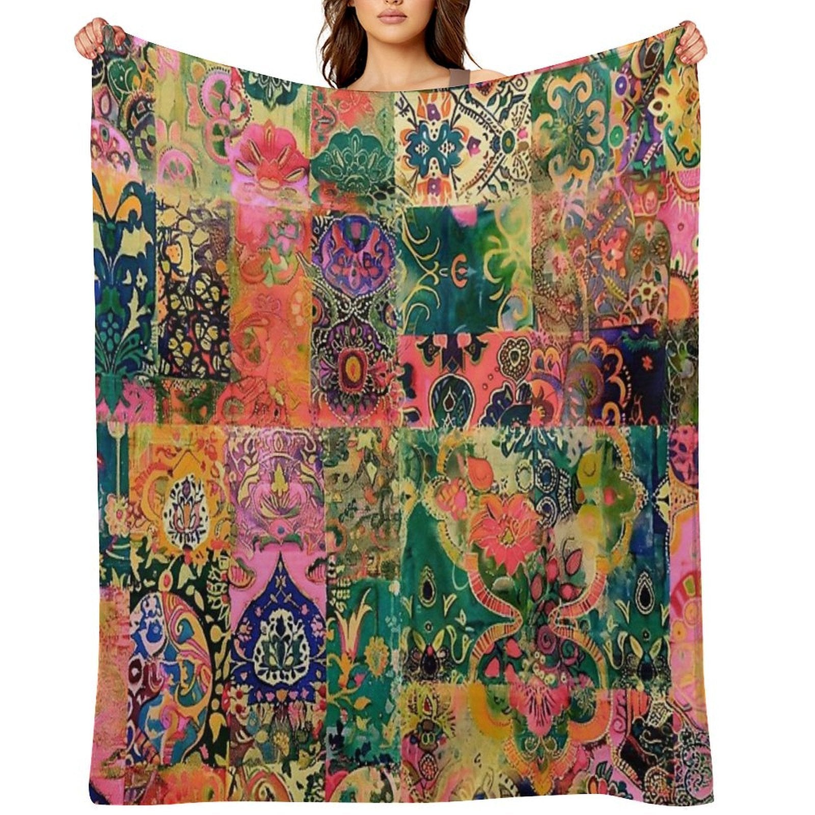 Bohemian Spring Lightweight Throw Blanket