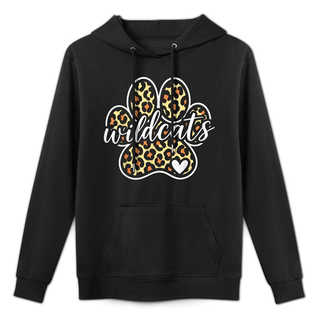 Wildcats Print Heart Vintage Gift for Men Women Kid Boy Girl Durable Construction Hoodie