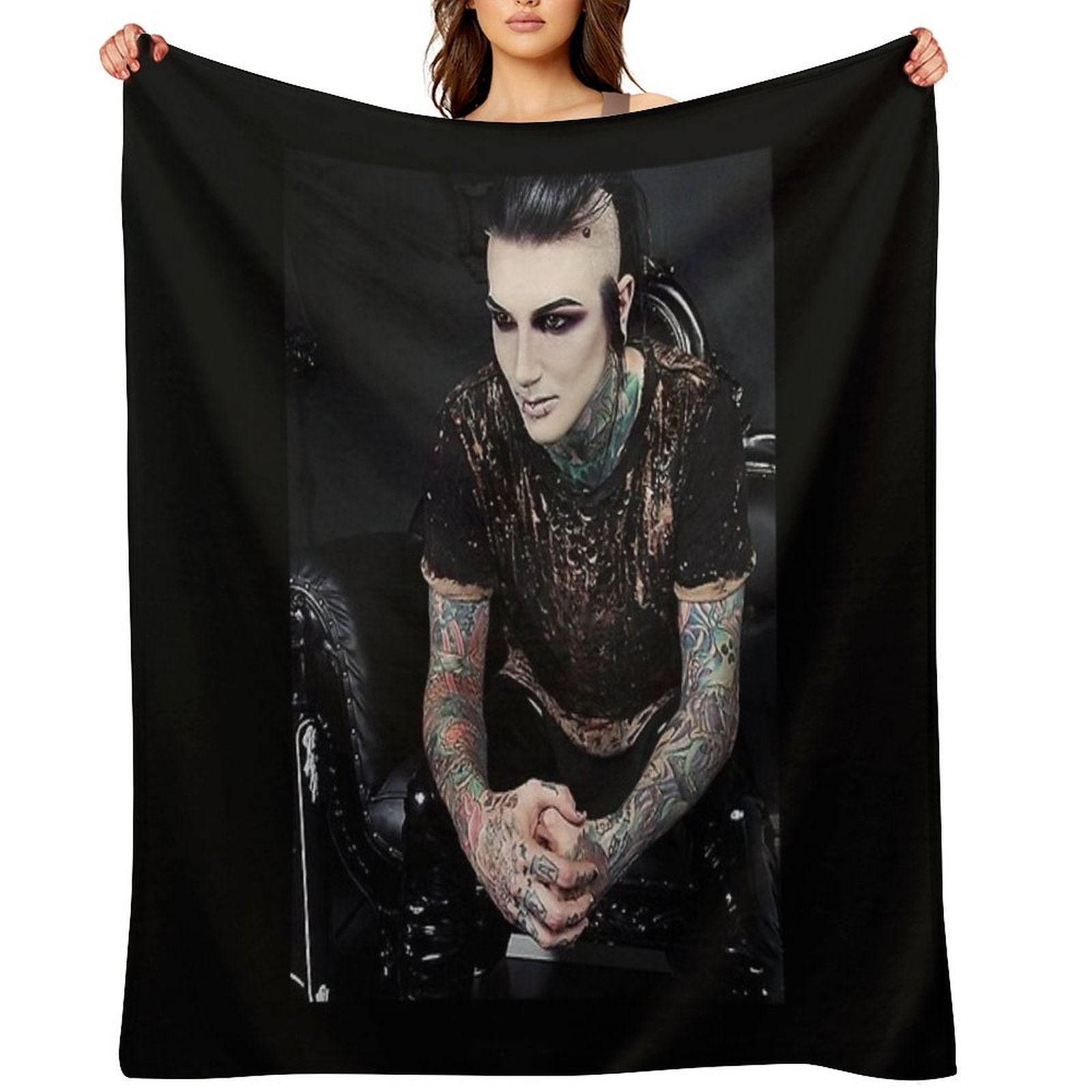 Chris Motionless Cerulli Chris Motionless Cerulli Chris Motionless Cerulli 7 Shrink-resistant Throw Blanket