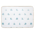 Sail Boats Drifting Away Print  Fade-Resistant Bath Mat