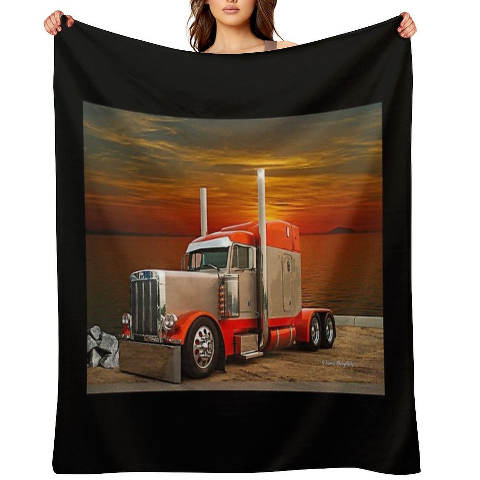 Cool Peterbilt Easy Care Throw Blanket