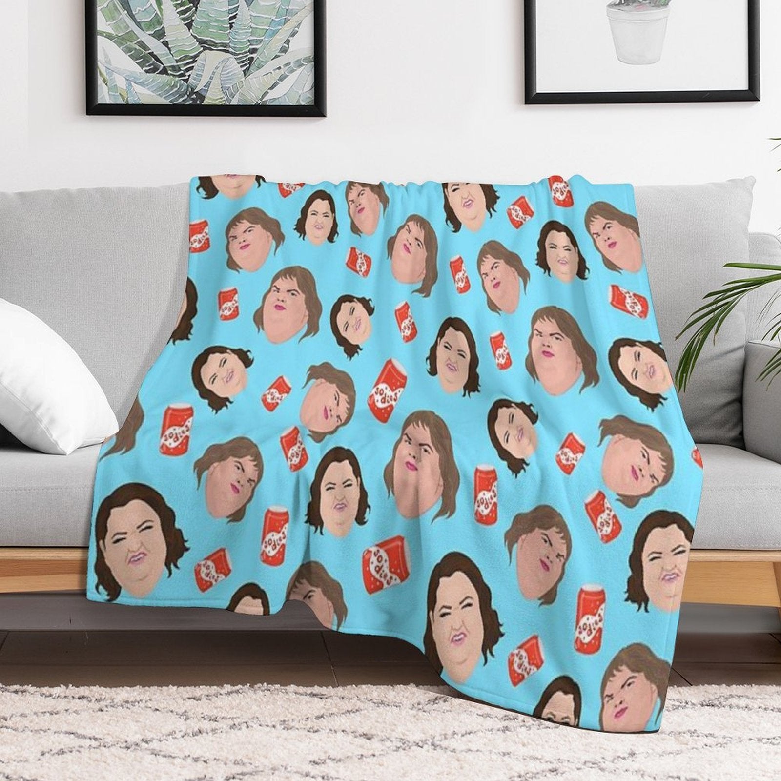 1000lb Sisters - Repeat Print - Sodies - Slaton Sisters - Amy Tammy Quick-dry Throw Blanket
