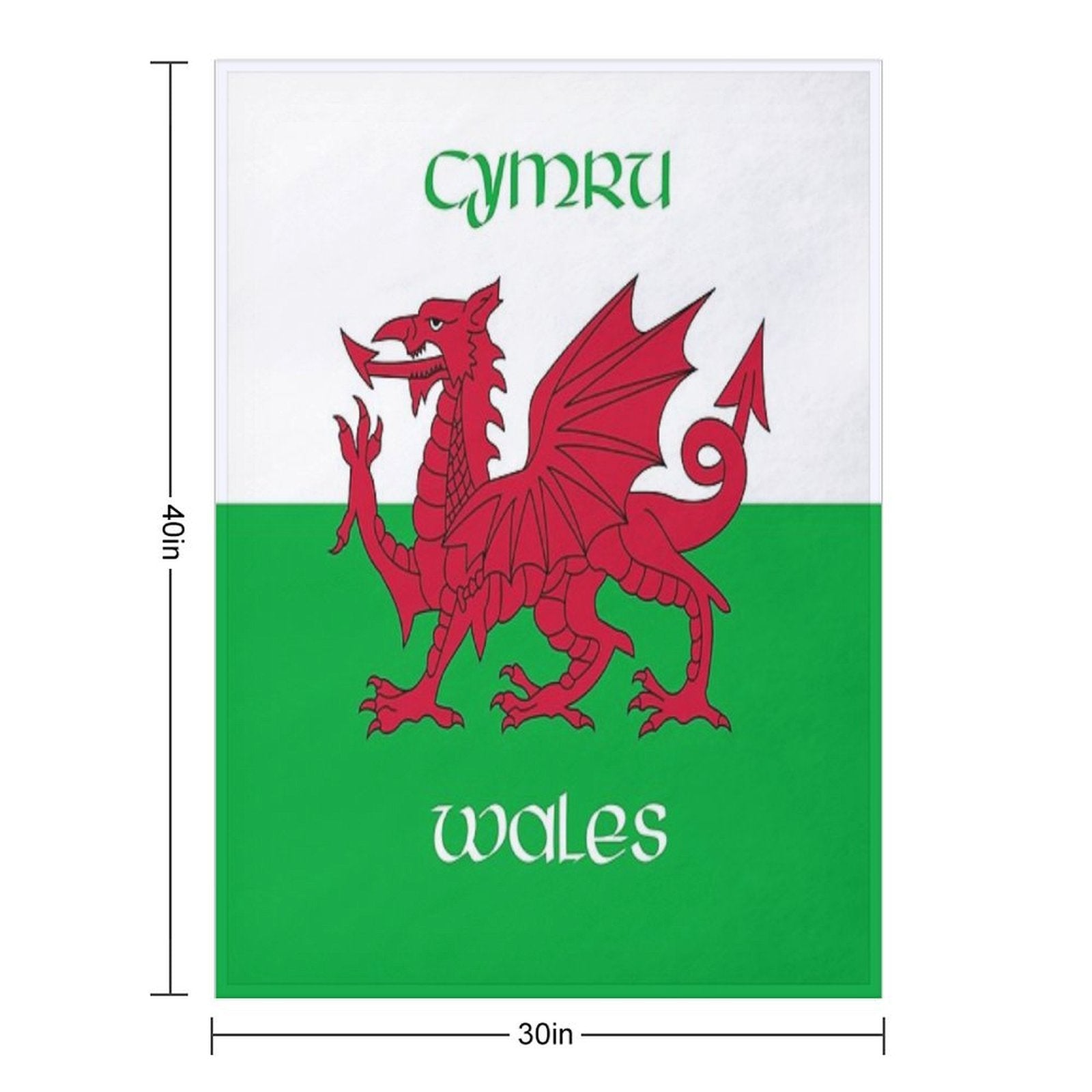 Cymru  Wales - The Welsh Dragon Flag Wrinkle-free Throw Blanket