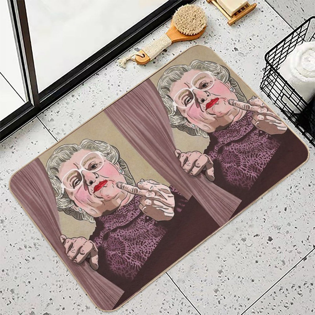 Mrs Doubtfire Middle Finger - Illustration - Robin Williams - Film  Easy To Clean Bath Mat