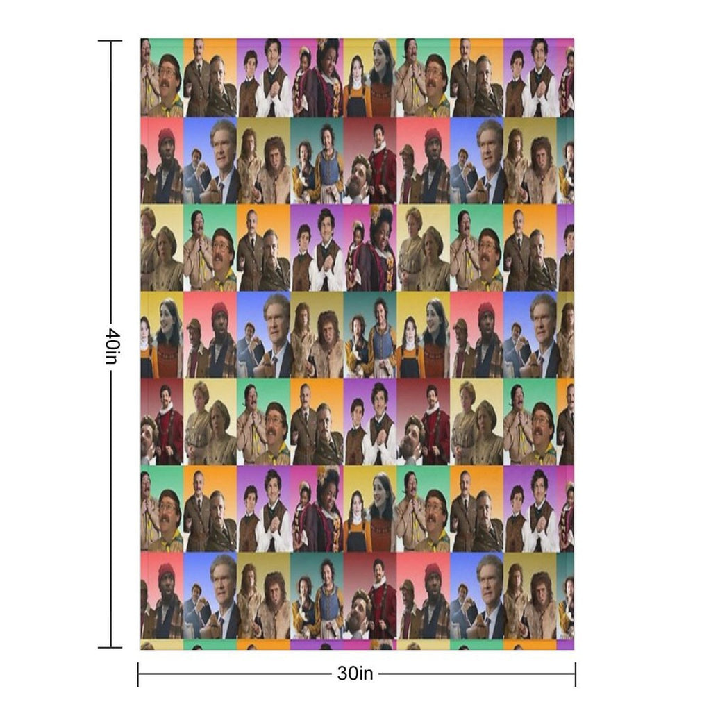 BBC Ghosts Retro Portraits Multi-functional Throw Blanket