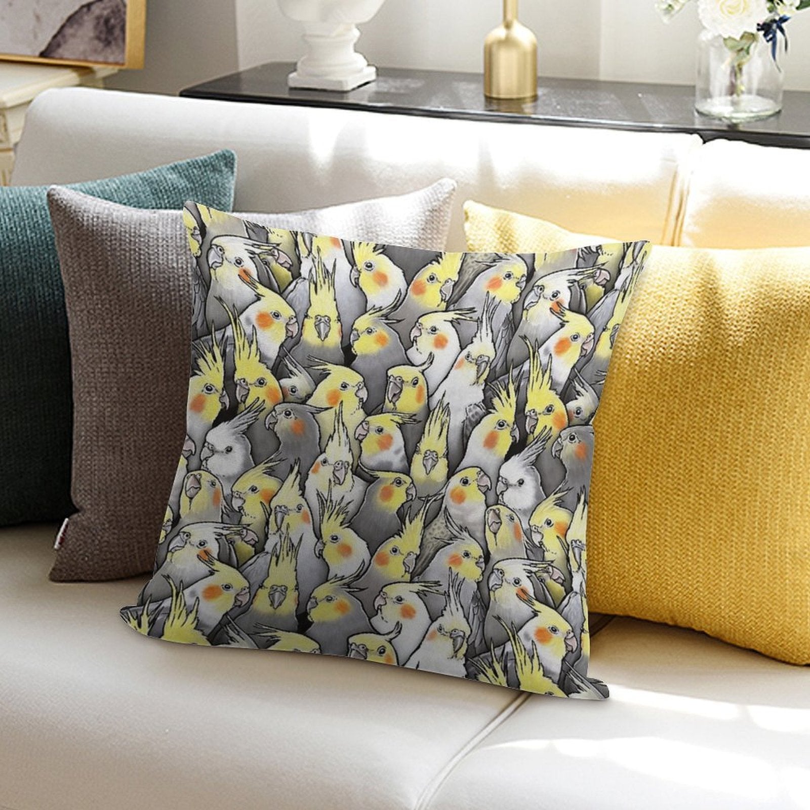 Cockatiels Galore Soft Anti-Pilling Throw Pillow